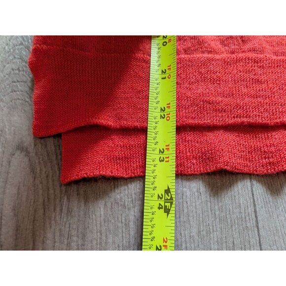 Cynthia Rowley Womens Orange Extrafine Merino Wool Sweater Small - Picture 6 of 8